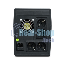 Источник бесперебойного питания Powerman UPS Back Pro 1500 black (линейно-интерактивный, 1500VA, 900W, 4xEURO) (6117061)