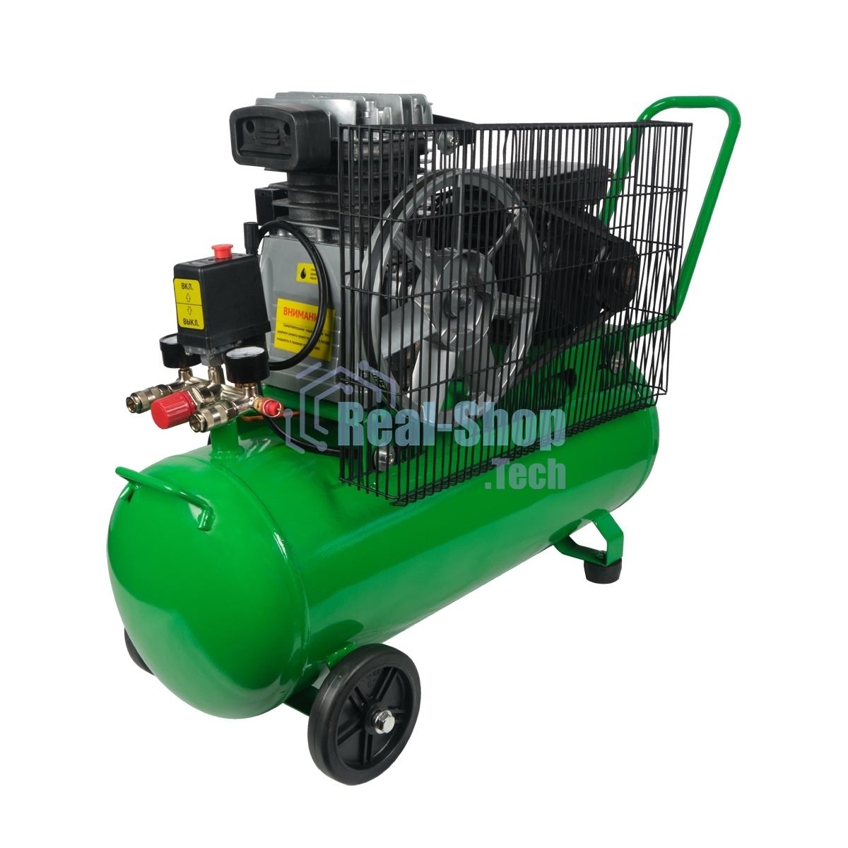 Компрессор ременной КАЛИБР КМ-2100/50РУ поршневой масляный, 2100 Вт, 275л/мин, 10 бар