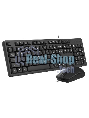 Комплект клавиатура+мышь A4Tech KK-3330S проводной, USB, 1200 DPI, чёрный