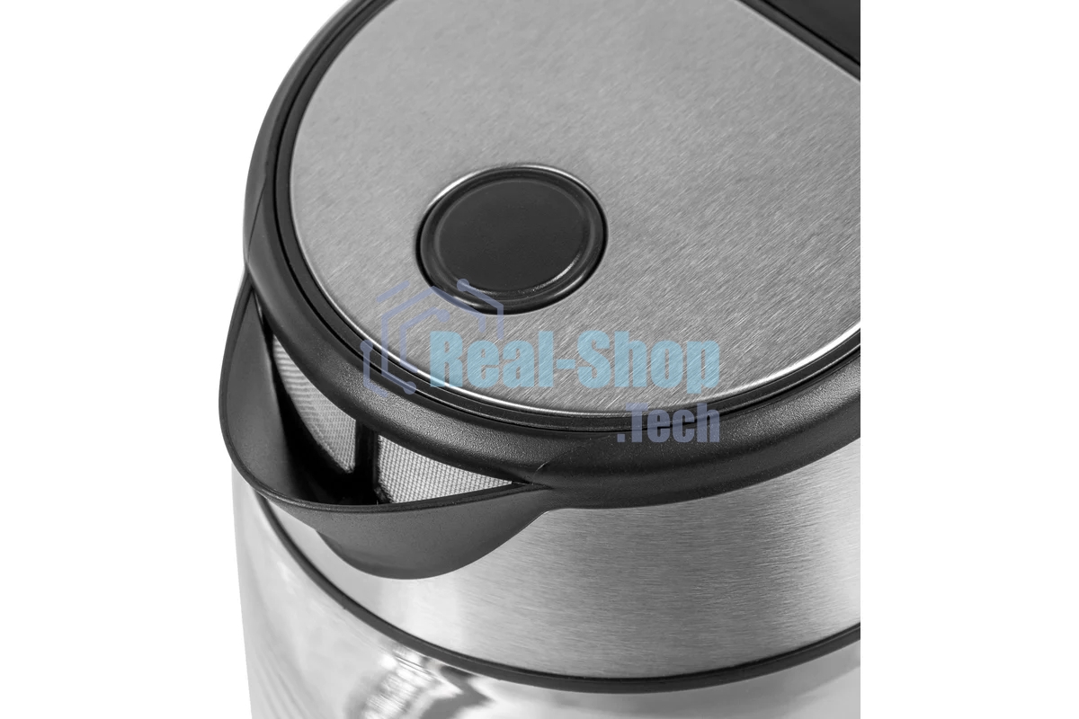 Чайник электрический Galaxy Line GL 0558, черный, стекло, 2200 Вт, 1,7 л