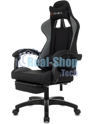 Кресло Zombie Shadow черный/серый, ткань, подставка для ног