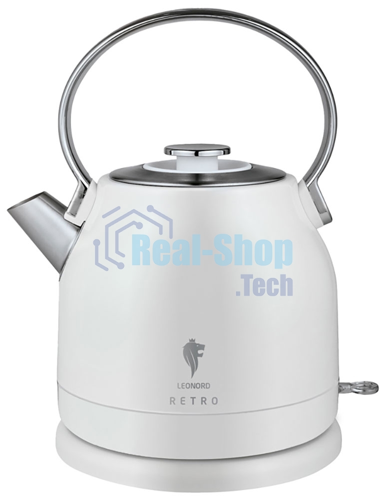 Чайник электрический LEONORD LE-1904 1,5 л, 2200 Вт, нержавейка, RETRO белый