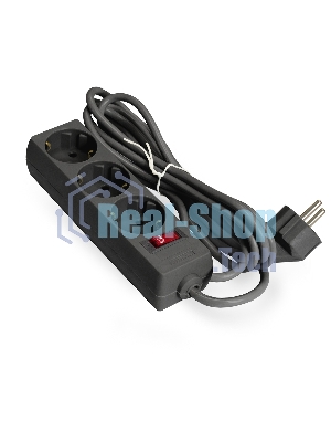 Удлинитель ExeGate EC-3-3B EX279351RUS черный, 3 м, евровилка, 3 розетки, 2200 Вт