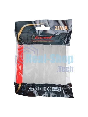 Выключатель 2-кл. СП ZIMA IP20 10А безвинт. зажим серый матовый LEZARD 704-7488-101QC