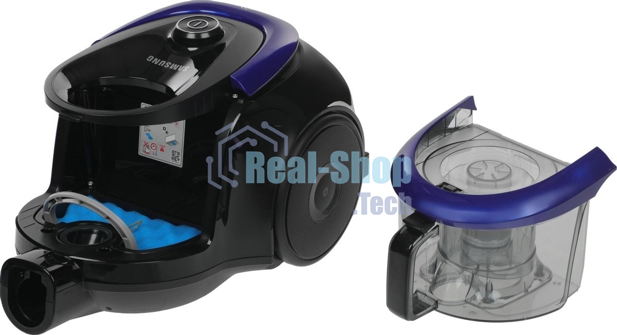 Пылесос Samsung VC18M21A0SB/EV синий/черный, 380/1800 Вт, уборка сухая, пылесборник контейнер 1.5 л