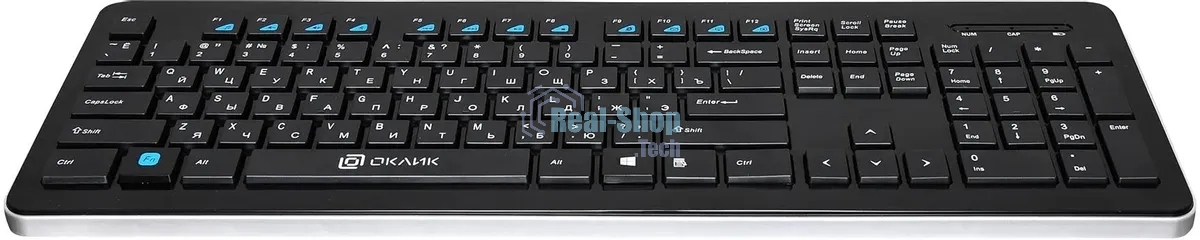 Клавиатура беспроводная Oklick 870S, USB, Радиоканал, черный