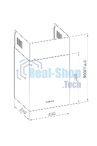 Вытяжка пристенная цилиндрическая Weissgauff Box 40 PB черный, 40 см, 900 куб. м/ч, 58 дБ