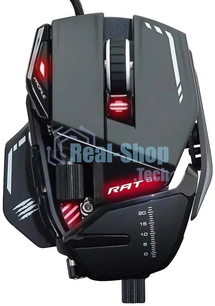 Мышь проводная Mad Catz R.A.T. 8+ черный, 16000 dpi, USB, кнопки - 11