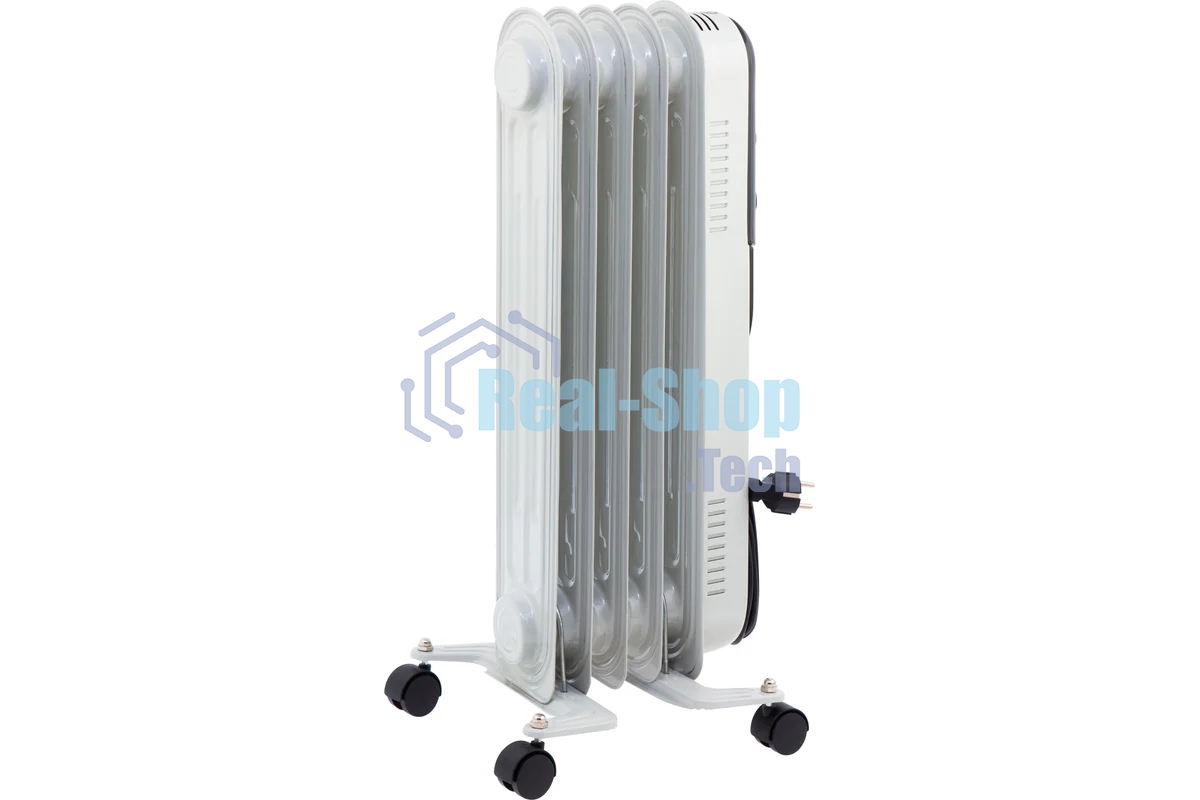 Обогреватель масляный MTX OCH-1000, белый, 1000 Вт, 15 м2, термостат