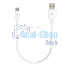 Кабель Maxvi MC-02 white USB-A - Type-C ток макс. нагрузки 2А, макс. напряжение 5V, длина кабеля 1м, материал PVC, белый