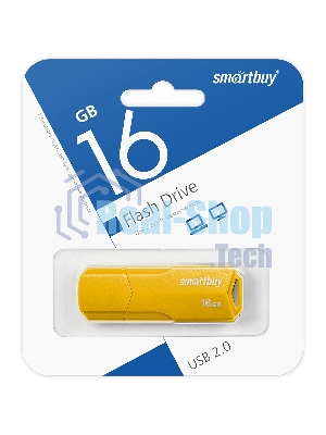 Флешка USB Smartbuy R/W 16Gb CLUE Yellow (SB16GbCLU-Y)
