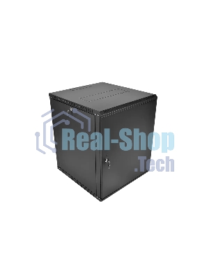 Шкаф телекоммуникационный настенный разборный ЦМО ЭКОНОМ 12U (600 x 520) дверь металл, черный (ШРН-Э-12.500.1-9005)