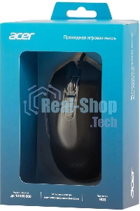 Мышь проводная Acer OMW160 черный, 6400 dpi, USB, кнопки - 8