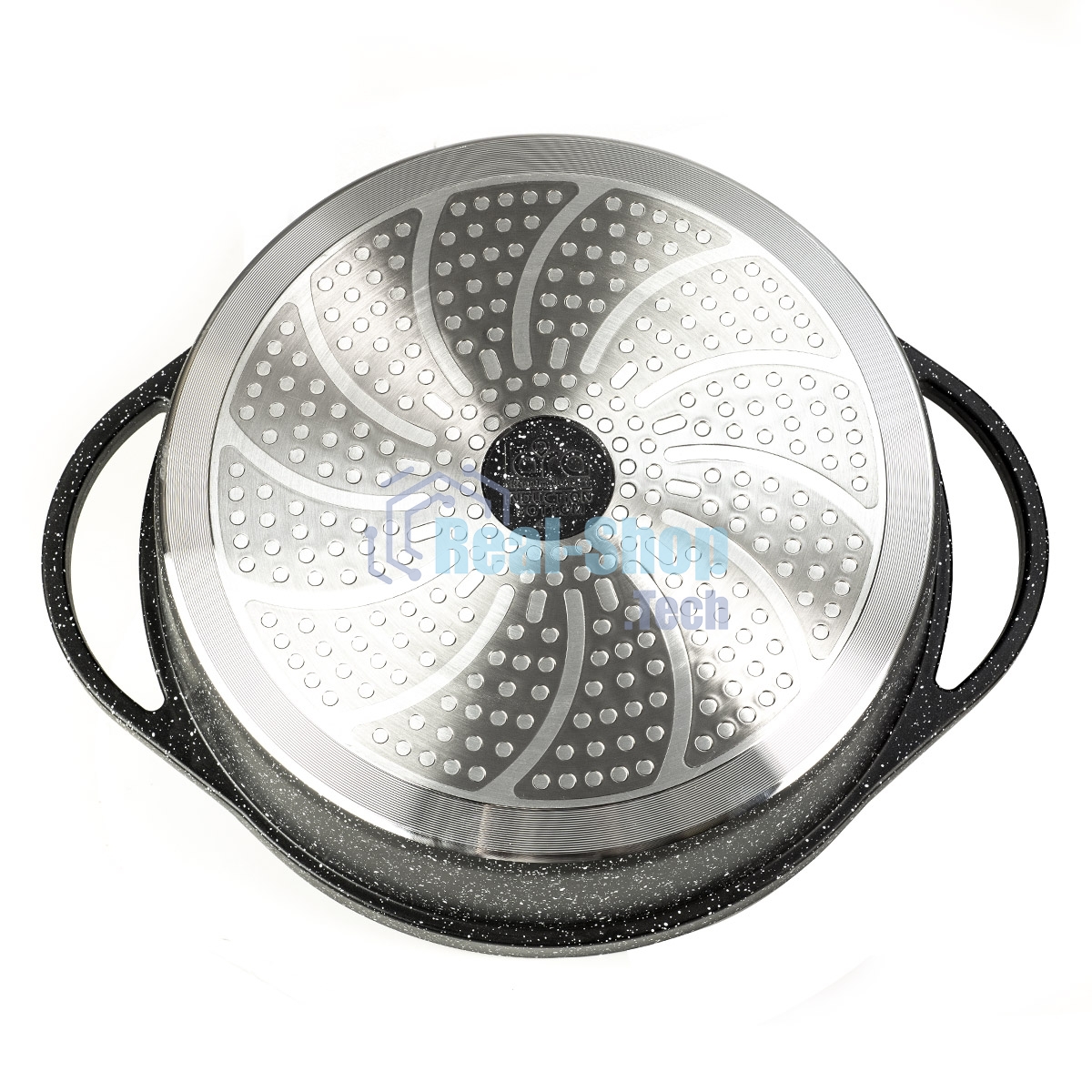 Сотейник Lara LR02-234 серия Orlean 28 см, 4.5 л, мрамор, Bronze, капсульное индукционное дно, крышка