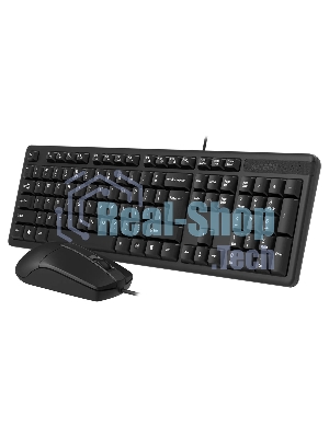 Комплект клавиатура+мышь A4Tech KK-3330S проводной, USB, 1200 DPI, чёрный
