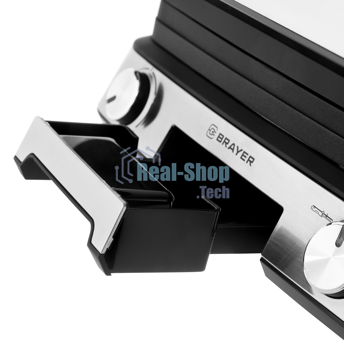 Гриль-пресс электрический BRAYER BR2001, 2000 Вт, съем двухс., 31x26 см, регул высот, мет корп., поддон, 180