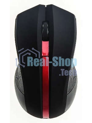 Мышь беспроводная Oklick 615MW черный/красный, 1000 dpi, радиоканал, USB, кнопки - 3