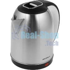 Чайник электрический SUPRA KES-1824 1.8 л, 1500 Вт, серебристый/черный (корпус: нержавеющая сталь)