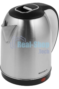 Чайник электрический SUPRA KES-1824 1.8 л, 1500 Вт, серебристый/черный (корпус: нержавеющая сталь)