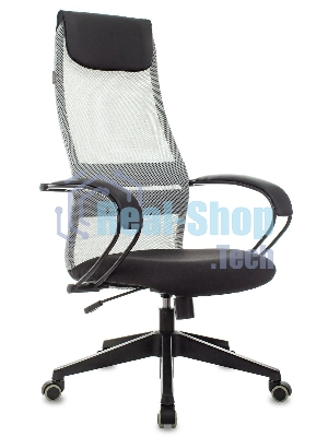 Кресло Бюрократ CH-607 TW-02 светло-серый, сетка, подголовник