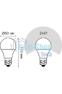 Лампа светодиодная Gauss Led A60-dim E27 11Вт 3000К диммируемая