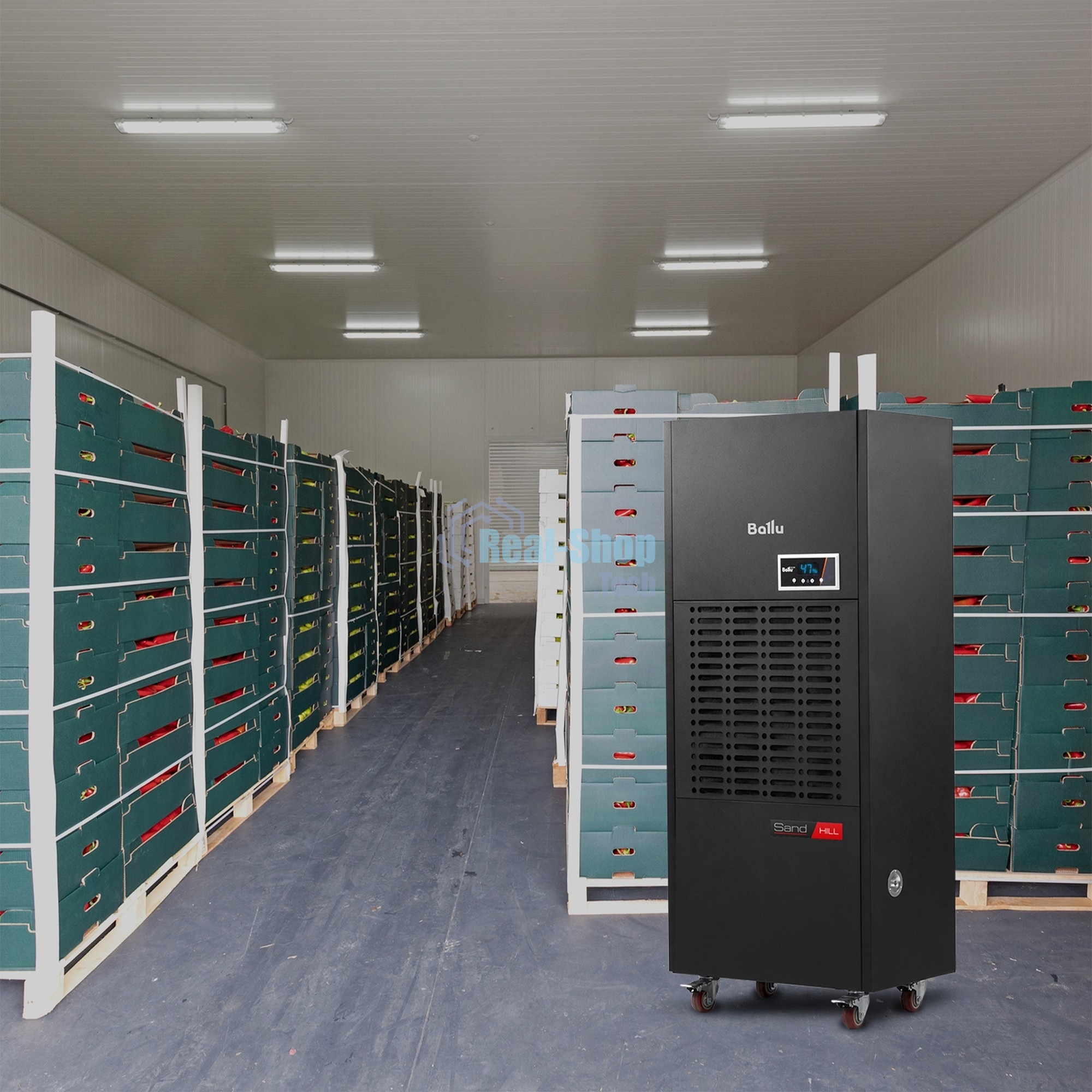 Осушитель воздуха промышленный колонного типа Ballu Sand hill BDH-168LE черный