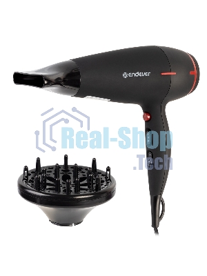 Фен Endever Aurora-472 черный, 2400 Вт, ионизация