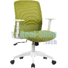 Кресло компьютерное Cactus CS-WMC333-GN салатовый, сиденье салатовый, сетка/ткань, низк.спин. крестов. пластик, пластик белый