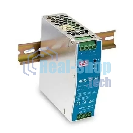 Блок питания AC-DC, 120Вт, вход 90-264V AC, 47-63Гц,127-370В DC, выход 24В,5A, рег. вых 24-28В, в кожухе на DIN-рейку
