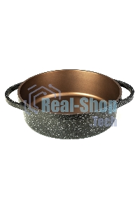 Сотейник Lara LR02-234 серия Orlean 28 см, 4.5 л, мрамор, Bronze, капсульное индукционное дно, крышка