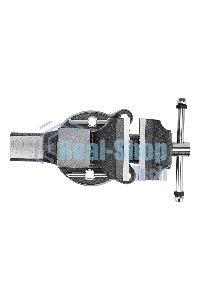 Тиски слесарные Denzel BVH-100 100 мм, поворотные, стальная направляющая, с наковальней