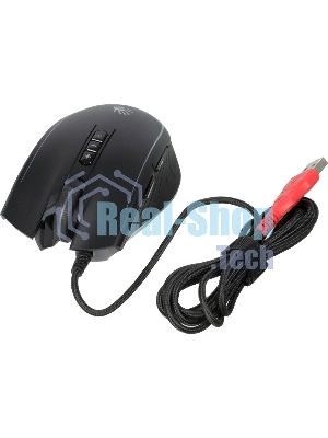 Мышь проводная A4Tech Bloody Q81 черный, 3200 dpi, USB, кнопки - 8
