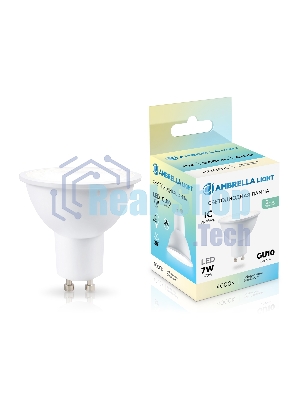 Лампа светодиодная	Ambrella light 190714 LED MR16 7W IC GU10 4000K 175-265V 38°