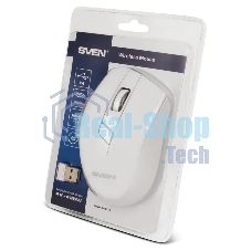 Мышь беспроводная SVEN RX-425W белый, 1600 dpi, радиоканал, USB, кнопки - 6