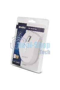 Мышь беспроводная SVEN RX-425W белый, 1600 dpi, радиоканал, USB, кнопки - 6