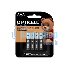 Элемент питания алкалиновый AAA/LR03 (блист. 4шт) Basic Opticell 5051002