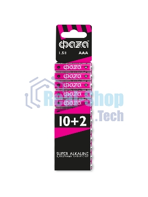 Элементы питания LR03 (AAA) ФАZА Super Alkaline набор 10+2