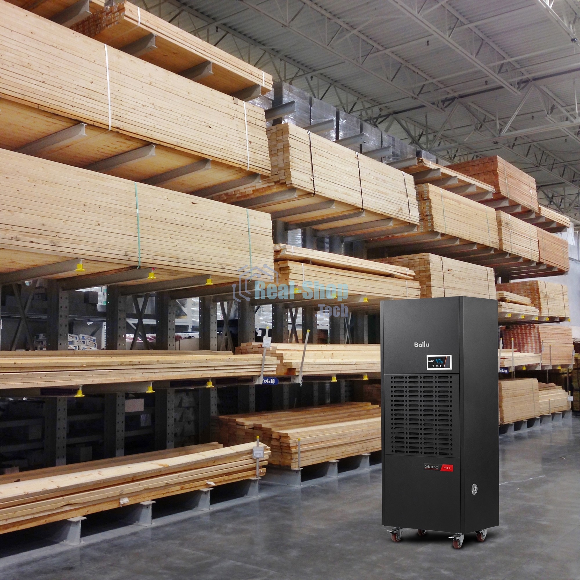 Осушитель воздуха промышленный колонного типа Ballu Sand hill BDH-168LE черный