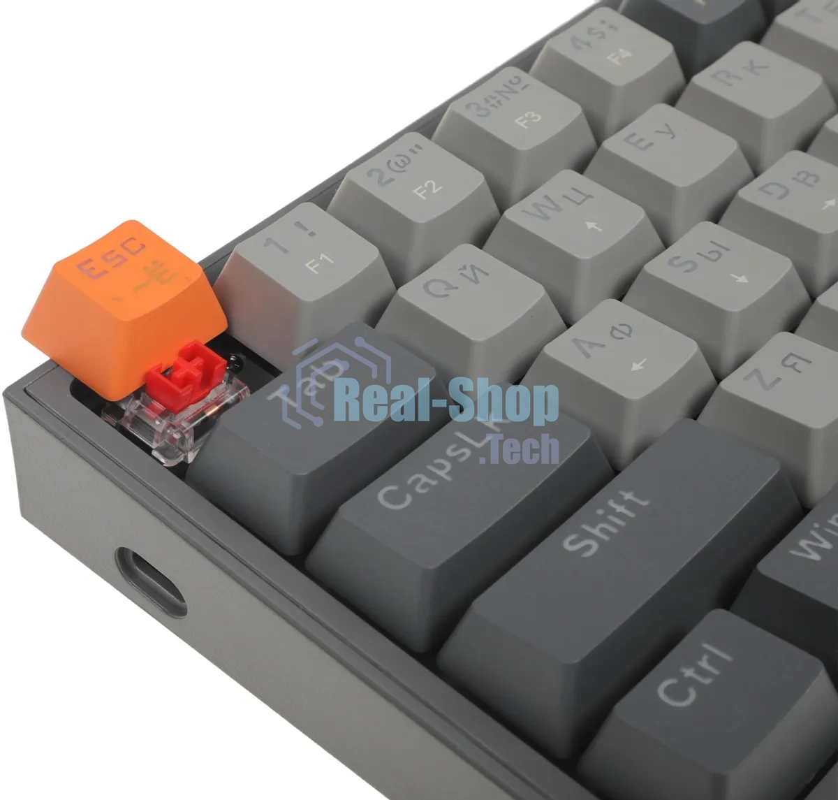 Клавиатура Redragon Fizz проводная, USB Type-A, серый