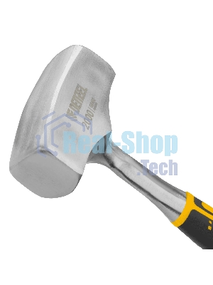 Кувалда Denzel 2 кг, цельнометаллическая, двухкомпонентная рукоятка