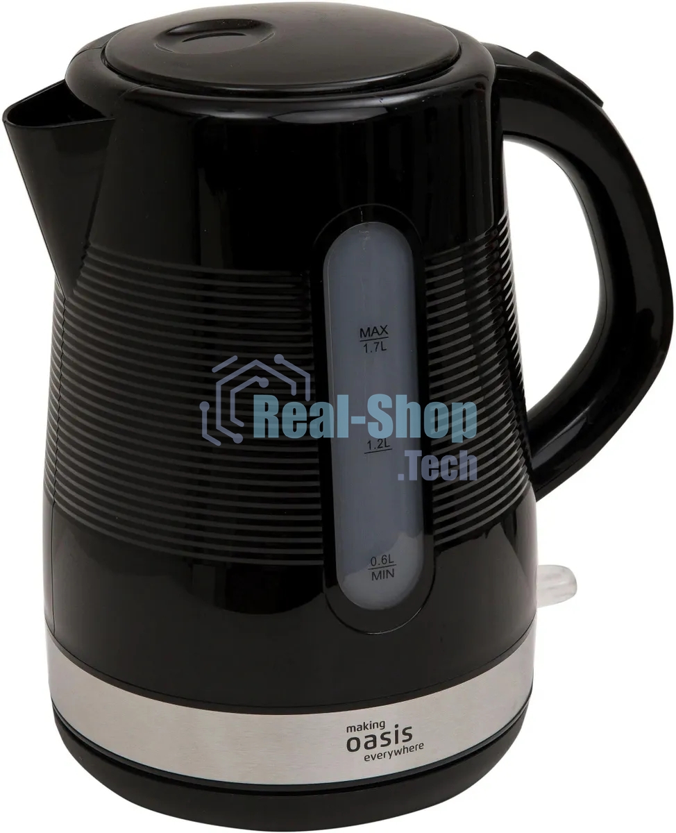 Чайник электрический Oasis making everywhere K-1PB 1.7 л, 2200 Вт, черный