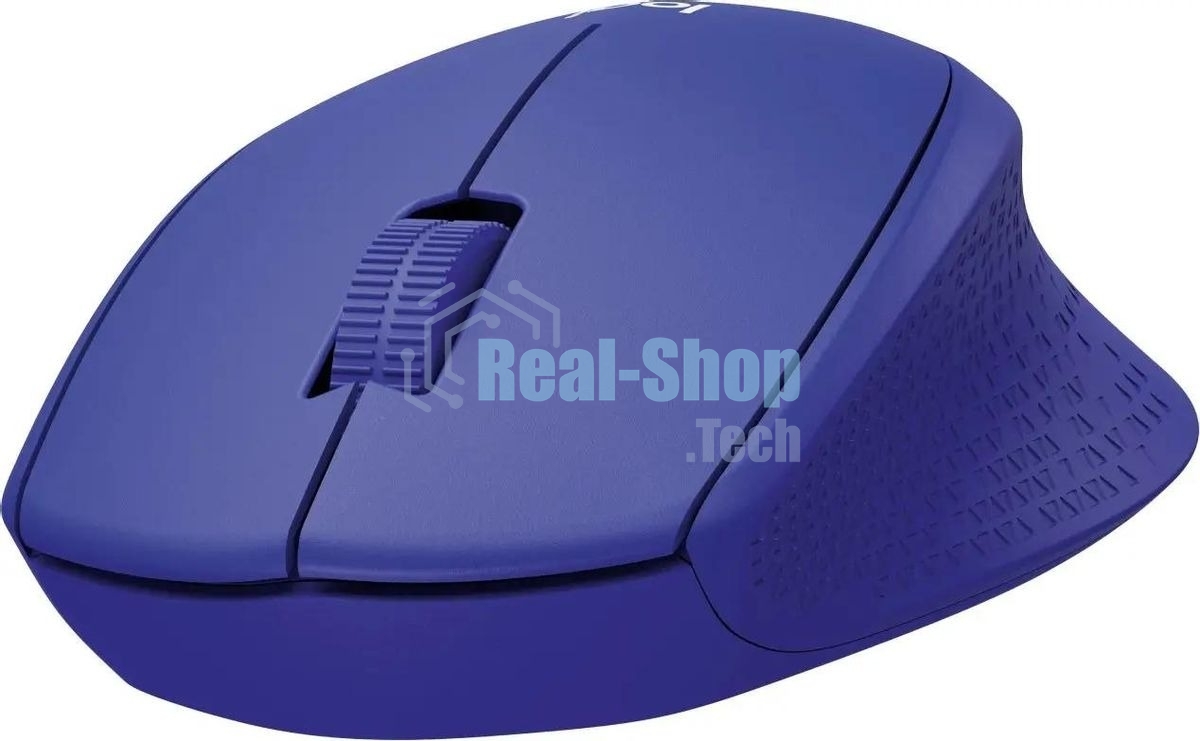 Мышь беспроводная Logitech M330 SILENT PLUS синий, 1000 dpi, радиоканал, USB, кнопки - 3