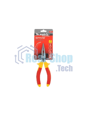 Длинногубцы Matrix изогнутые insulated 160 мм, двухкомпонентные рукоятки