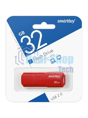 Флешка USB Smartbuy 32 Gb,CLUE красный (SB32 GbCLU-R)
