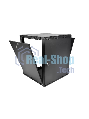 Шкаф телекоммуникационный настенный разборный ЦМО ЭКОНОМ 12U (600 x 520) дверь металл, черный (ШРН-Э-12.500.1-9005)