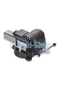 Тиски слесарные Denzel BVH-100 100 мм, поворотные, стальная направляющая, с наковальней