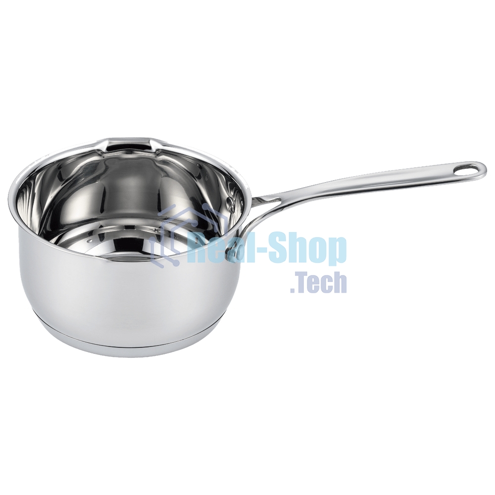 Ковш MAUNFELD ORIANA MF18RN01SP из нержавеющей стали со стеклянной крышкой, 16 см, 1,8 л