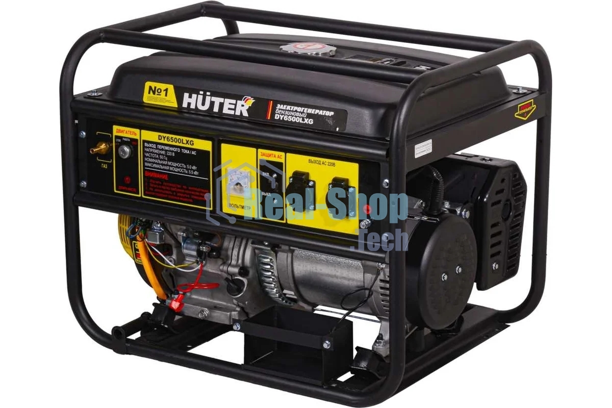 Электрогенератор бензиновый гибридный Huter DY6500LXG, 5 кВт, 71 дБ, 75 кг