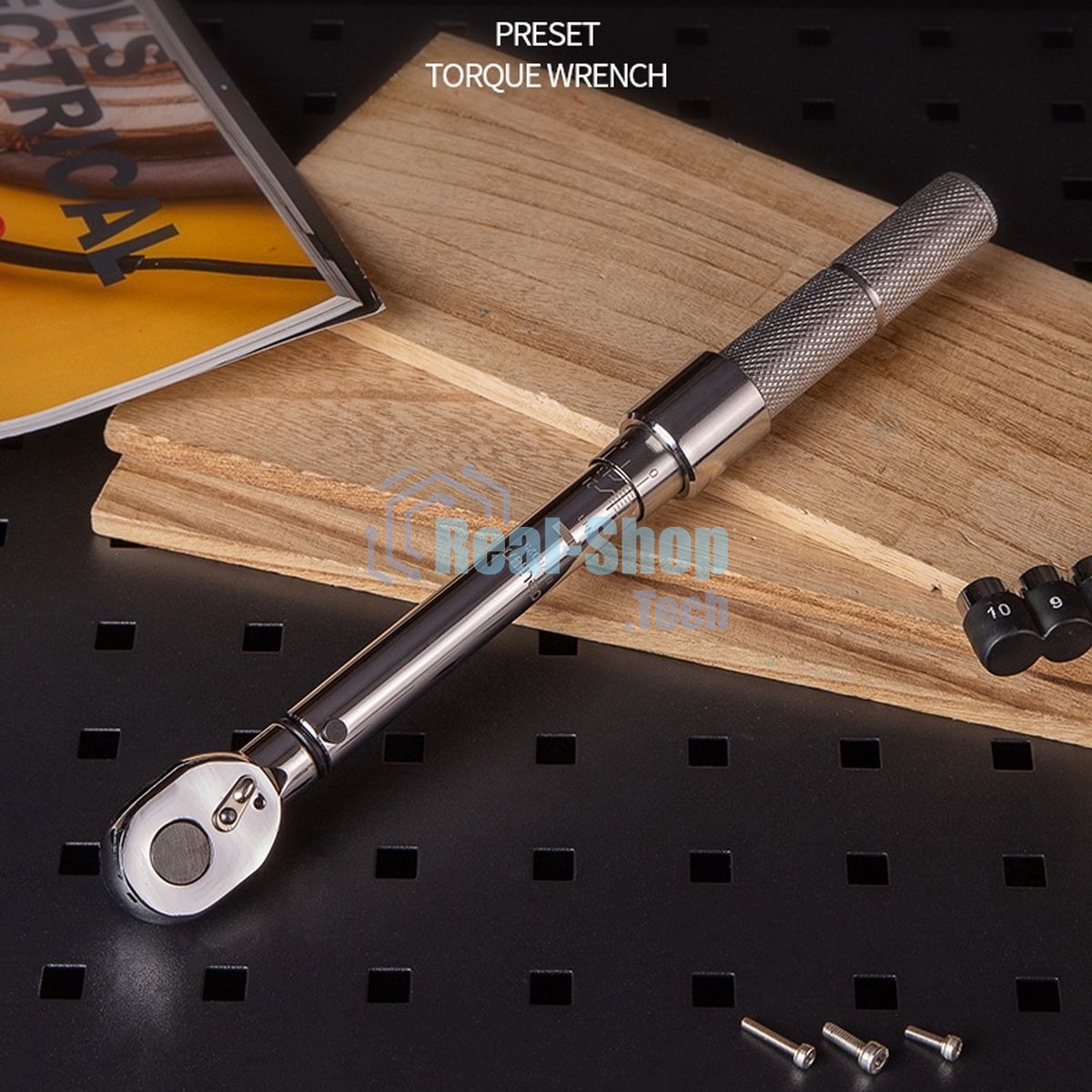 Динамометрический ключ предельный Deli DL17005010-50Нм, 3/8