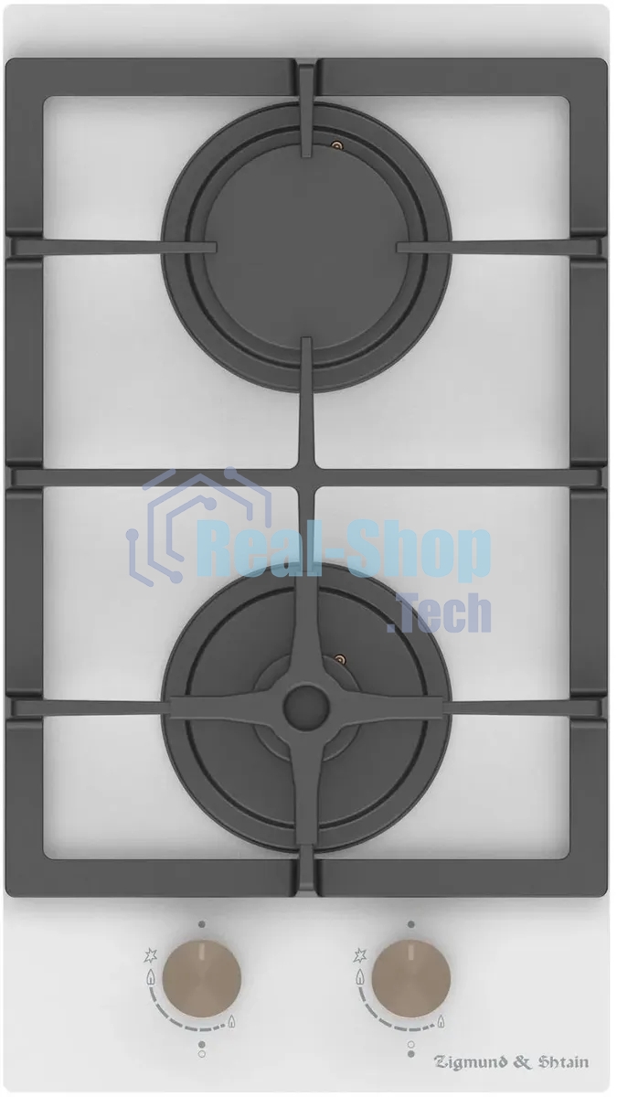 Газовая варочная панель Zigmund & Shtain M 26.3 W независимая, белый
